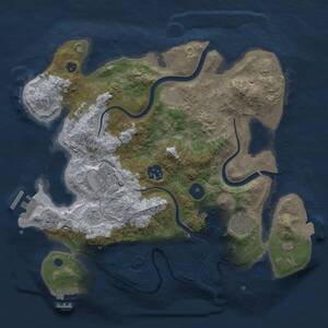 Thumbnail Rust Map: Procedural Map, Size: 3200, Seed: 50001, 11 Monuments