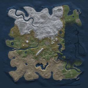 Thumbnail Rust Map: Procedural Map, Size: 4300, Seed: 644552019, 16 Monuments