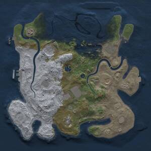 Thumbnail Rust Map: Procedural Map, Size: 3500, Seed: 763206348, 15 Monuments