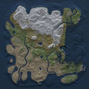 Thumbnail Rust Map: Procedural Map, Size: 4250, Seed: 1367588311, 17 Monuments