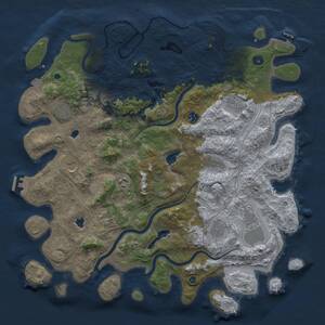 Thumbnail Rust Map: Procedural Map, Size: 4500, Seed: 626085066, 16 Monuments