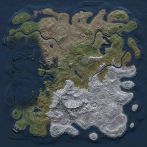Thumbnail Rust Map: Procedural Map, Size: 5000, Seed: 740277476, 17 Monuments
