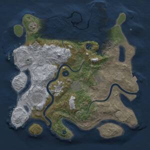 Thumbnail Rust Map: Procedural Map, Size: 3500, Seed: 1052226, 12 Monuments