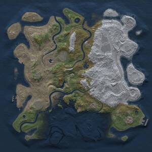 Thumbnail Rust Map: Procedural Map, Size: 4250, Seed: 877411394, 13 Monuments