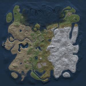 Thumbnail Rust Map: Procedural Map, Size: 4500, Seed: 537023397, 16 Monuments