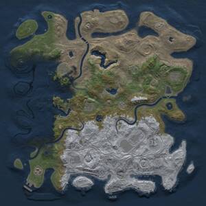 Thumbnail Rust Map: Procedural Map, Size: 4500, Seed: 885582977, 16 Monuments