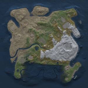 Thumbnail Rust Map: Procedural Map, Size: 3500, Seed: 1637381717, 15 Monuments