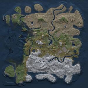 Thumbnail Rust Map: Procedural Map, Size: 4500, Seed: 968999056, 17 Monuments