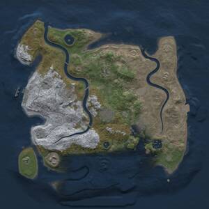 Thumbnail Rust Map: Procedural Map, Size: 3250, Seed: 1091389211, 13 Monuments