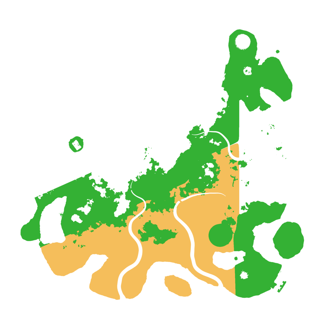 Biome Rust Map: Procedural Map, Size: 3700, Seed: 91461437