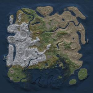 Thumbnail Rust Map: Procedural Map, Size: 4500, Seed: 811475508, 17 Monuments