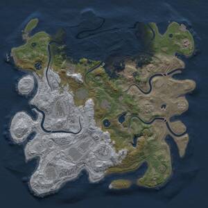 Thumbnail Rust Map: Procedural Map, Size: 4250, Seed: 500669118, 17 Monuments