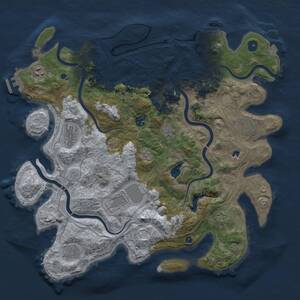 Thumbnail Rust Map: Procedural Map, Size: 4250, Seed: 500669118, 15 Monuments