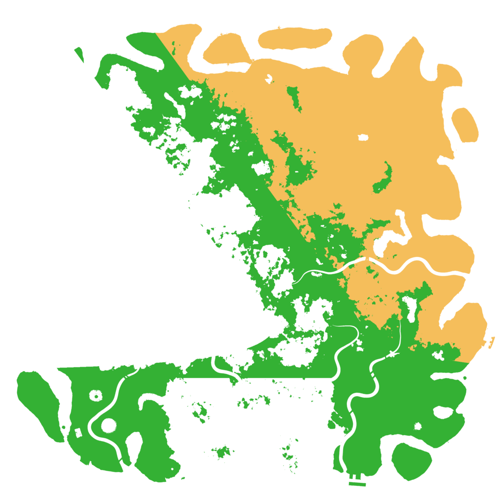 Biome Rust Map: Procedural Map, Size: 6000, Seed: 942398488
