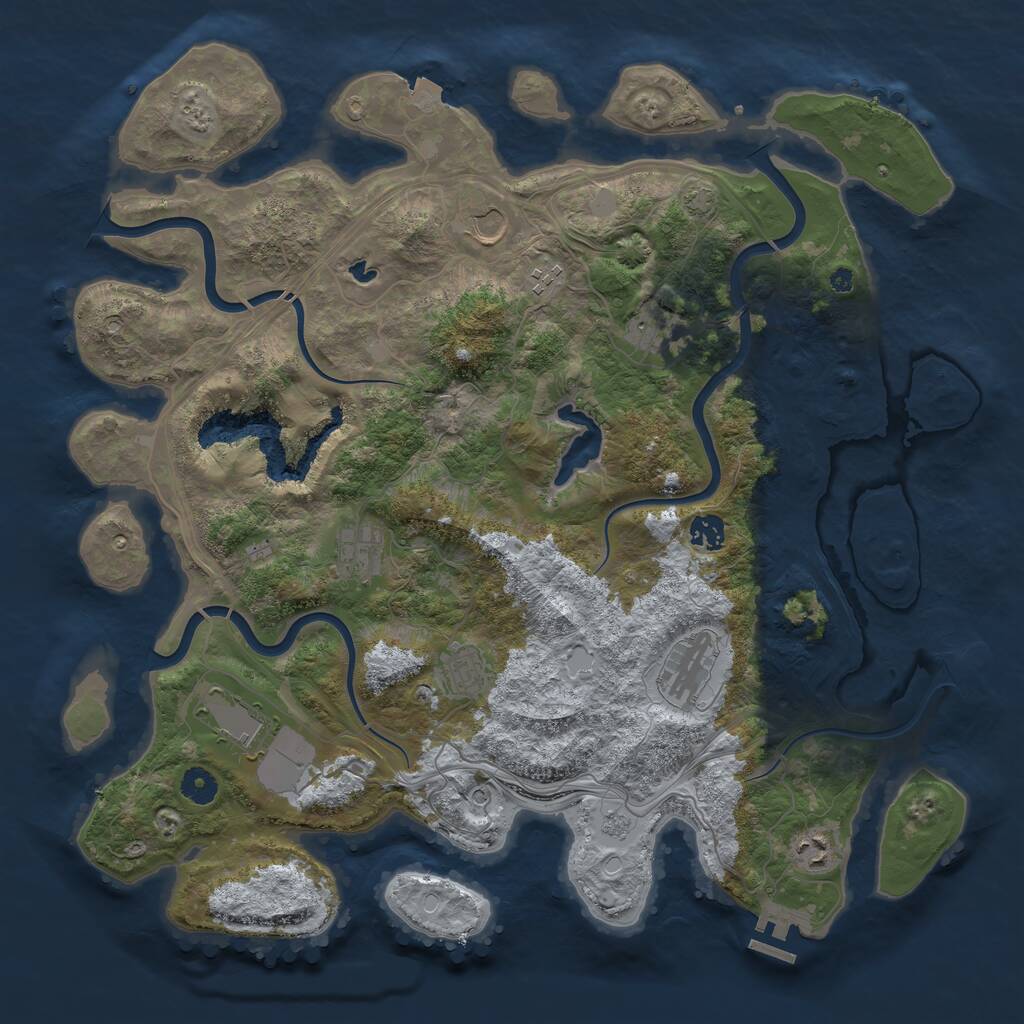 Rust Map: Procedural Map, Size: 4250, Seed: 1611729957, 14 Monuments