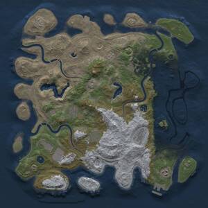 Thumbnail Rust Map: Procedural Map, Size: 4250, Seed: 1611729957, 14 Monuments