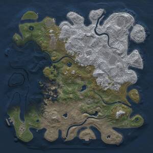 Thumbnail Rust Map: Procedural Map, Size: 4500, Seed: 1855557253, 16 Monuments