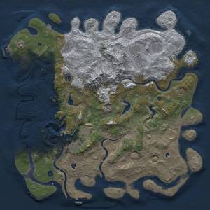 Thumbnail Rust Map: Procedural Map, Size: 5000, Seed: 532822225, 16 Monuments