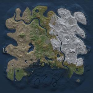 Thumbnail Rust Map: Procedural Map, Size: 4000, Seed: 2007687960, 15 Monuments