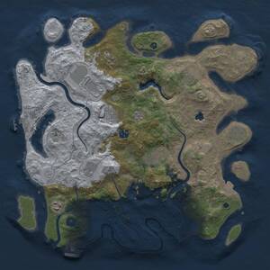 Thumbnail Rust Map: Procedural Map, Size: 4000, Seed: 91296511, 16 Monuments