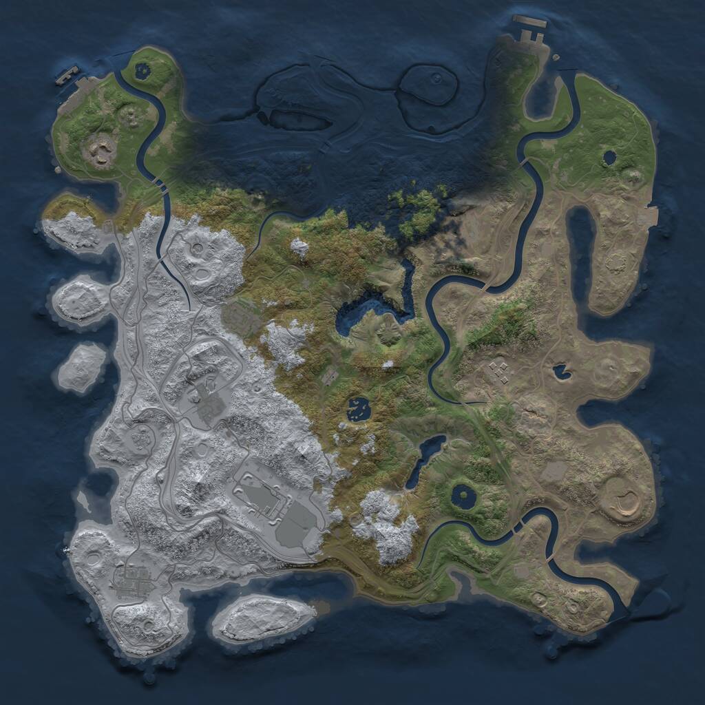 Rust Map: Procedural Map, Size: 4250, Seed: 1519014919, 15 Monuments