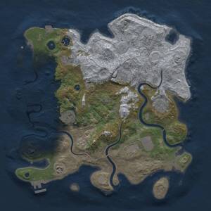 Thumbnail Rust Map: Procedural Map, Size: 3750, Seed: 896437190, 15 Monuments