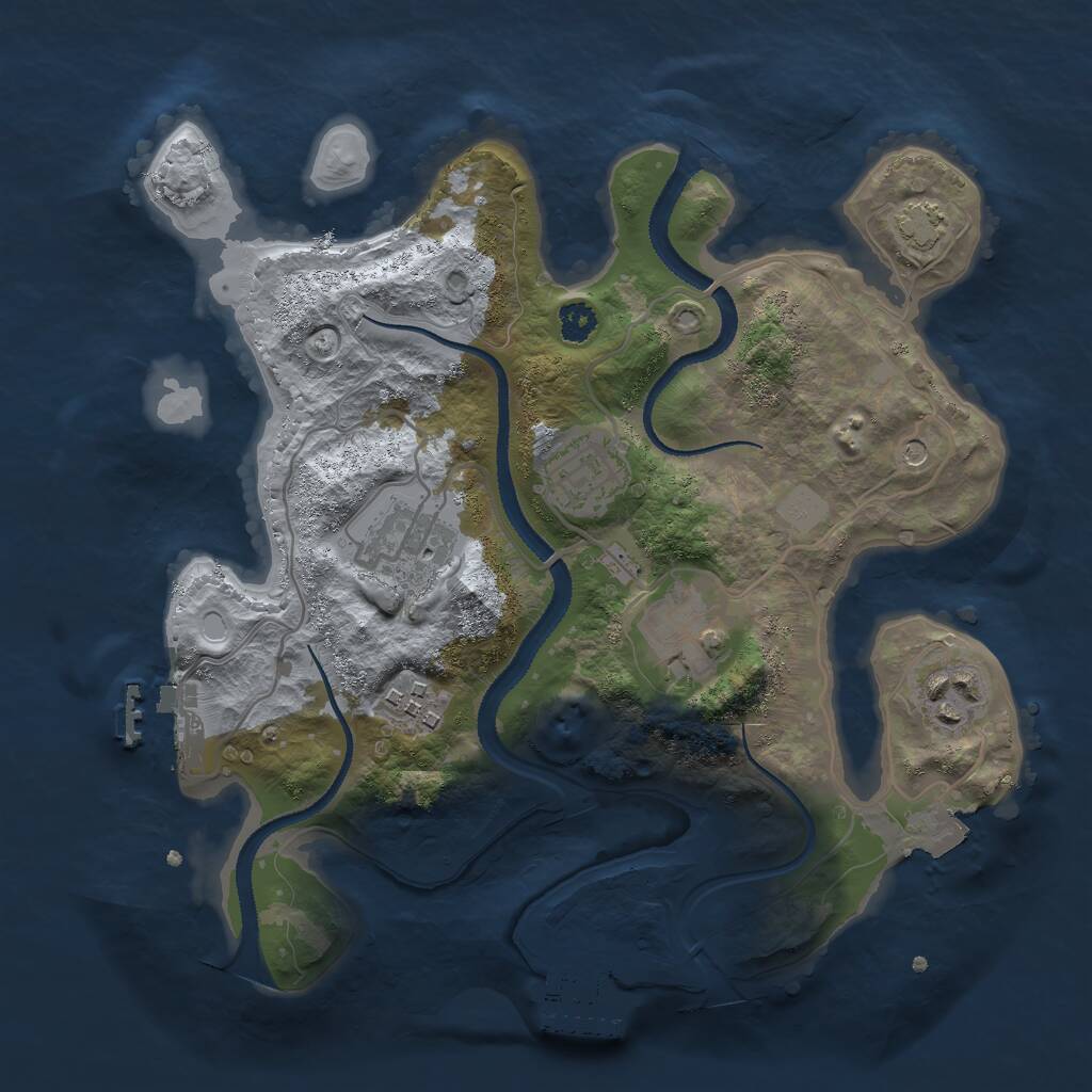 Rust Map: Procedural Map, Size: 2800, Seed: 998529213, 10 Monuments