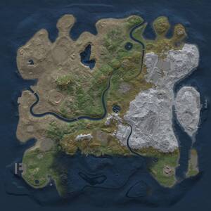 Thumbnail Rust Map: Procedural Map, Size: 4000, Seed: 929727836, 17 Monuments
