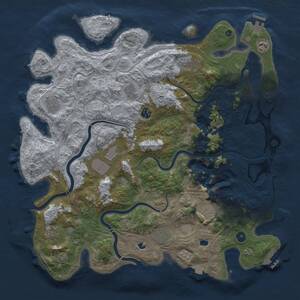 Thumbnail Rust Map: Procedural Map, Size: 4500, Seed: 793777167, 16 Monuments