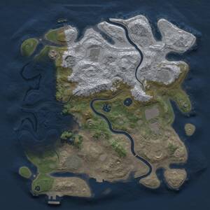 Thumbnail Rust Map: Procedural Map, Size: 3800, Seed: 84086, 15 Monuments