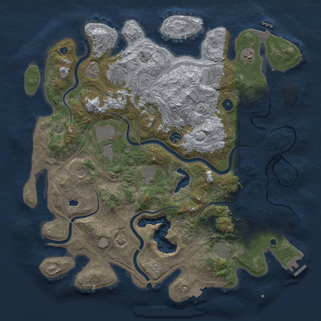Rust Map: Procedural Map, Size: 4350, Seed: 3072025, 15 Monuments