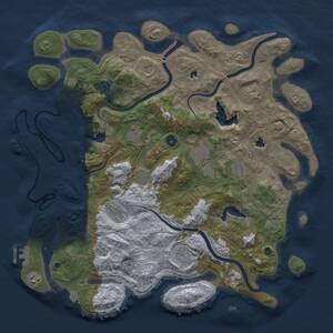 Thumbnail Rust Map: Procedural Map, Size: 4500, Seed: 735528799, 17 Monuments