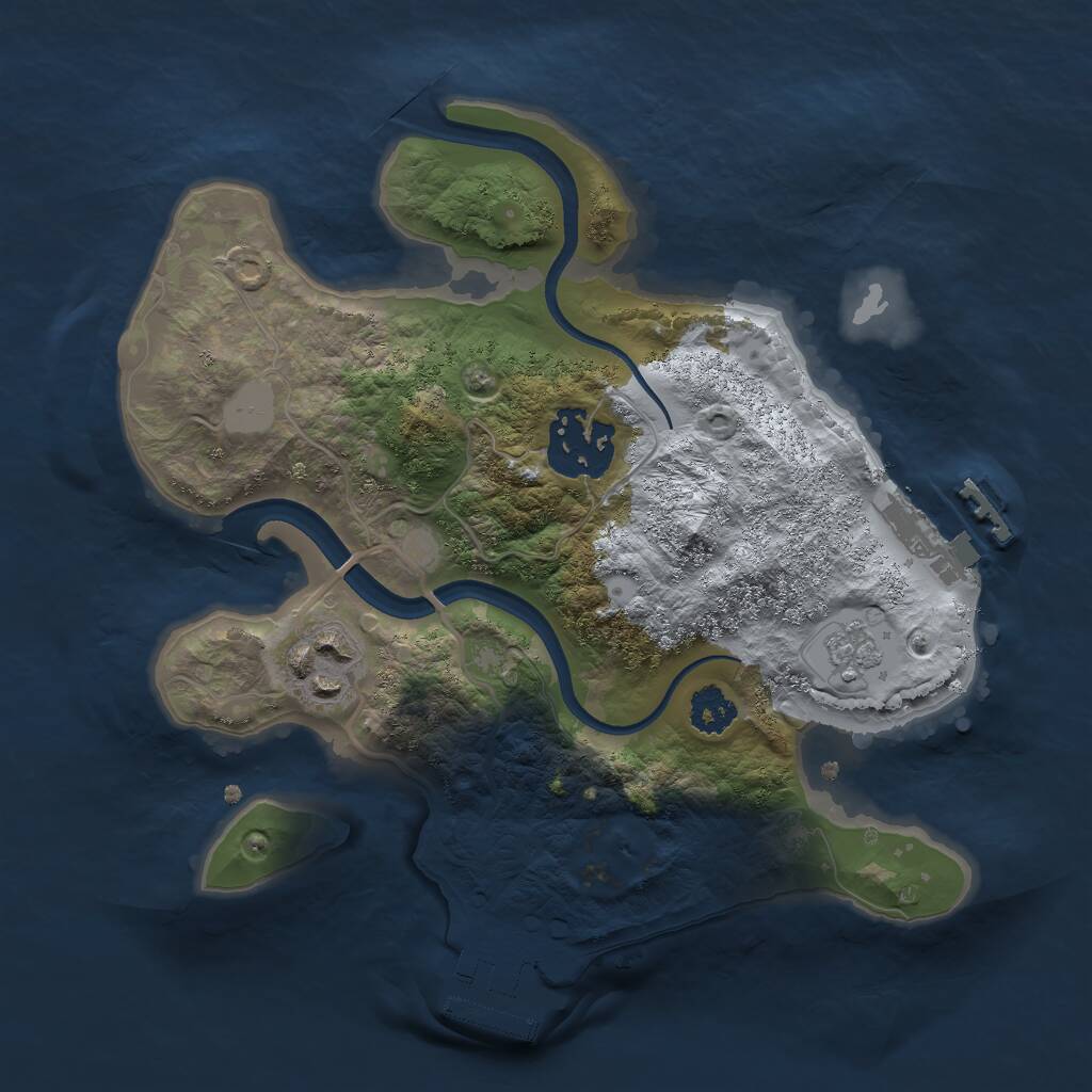 Rust Map: Procedural Map, Size: 2350, Seed: 650811250, 6 Monuments