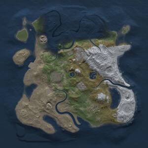 Thumbnail Rust Map: Procedural Map, Size: 3000, Seed: 619881513, 10 Monuments