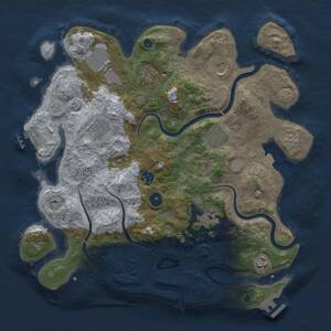Thumbnail Rust Map: Procedural Map, Size: 3750, Seed: 1326904414, 15 Monuments