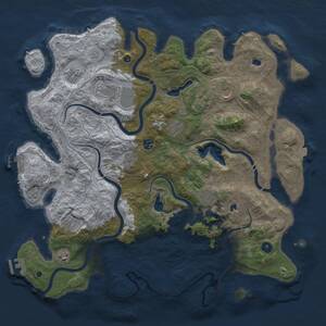 Thumbnail Rust Map: Procedural Map, Size: 4500, Seed: 2078299942, 16 Monuments