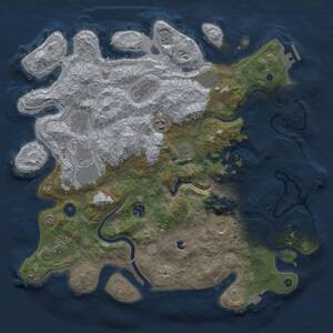 Thumbnail Rust Map: Procedural Map, Size: 4000, Seed: 1149215654, 16 Monuments