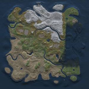 Thumbnail Rust Map: Procedural Map, Size: 4250, Seed: 631036783, 17 Monuments