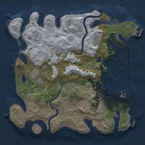 Thumbnail Rust Map: Procedural Map, Size: 3900, Seed: 1913387031, 15 Monuments