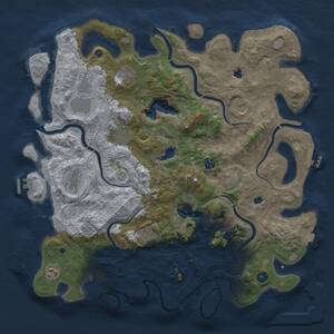 Thumbnail Rust Map: Procedural Map, Size: 4500, Seed: 1157561618, 16 Monuments
