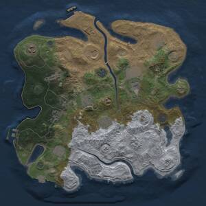Thumbnail Rust Map: Procedural Map, Size: 3500, Seed: 93670987, 19 Monuments