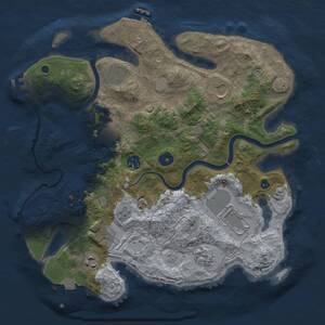 Thumbnail Rust Map: Procedural Map, Size: 3500, Seed: 93670987, 15 Monuments