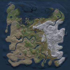 Thumbnail Rust Map: Procedural Map, Size: 4250, Seed: 1164639924, 16 Monuments