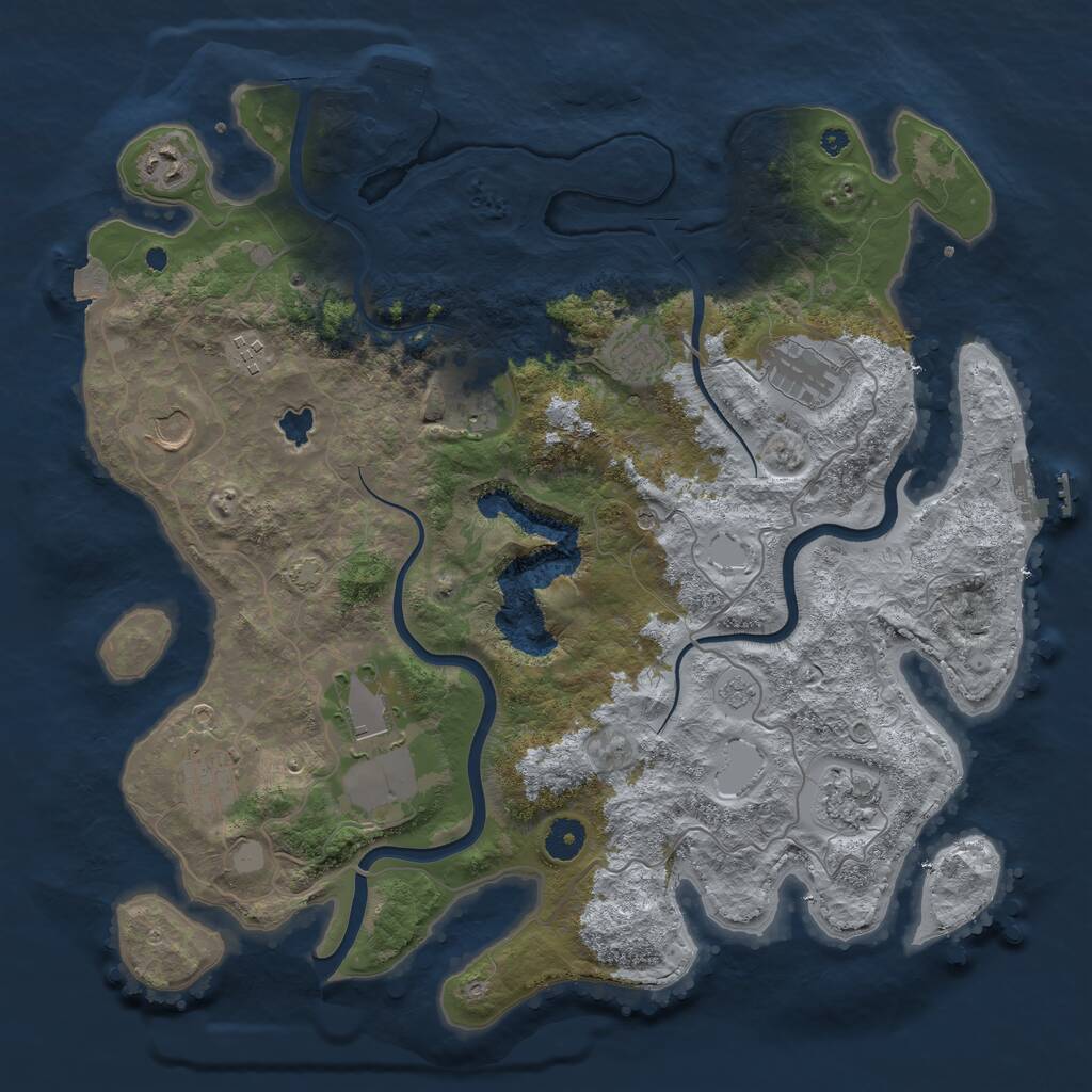 Rust Map: Procedural Map, Size: 4000, Seed: 1403366365, 15 Monuments