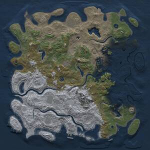 Thumbnail Rust Map: Procedural Map, Size: 5000, Seed: 720429982, 17 Monuments