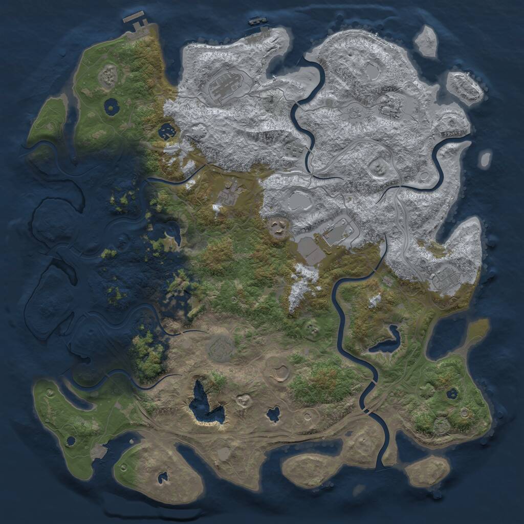 Rust Map: Procedural Map, Size: 4800, Seed: 1639587720, 17 Monuments