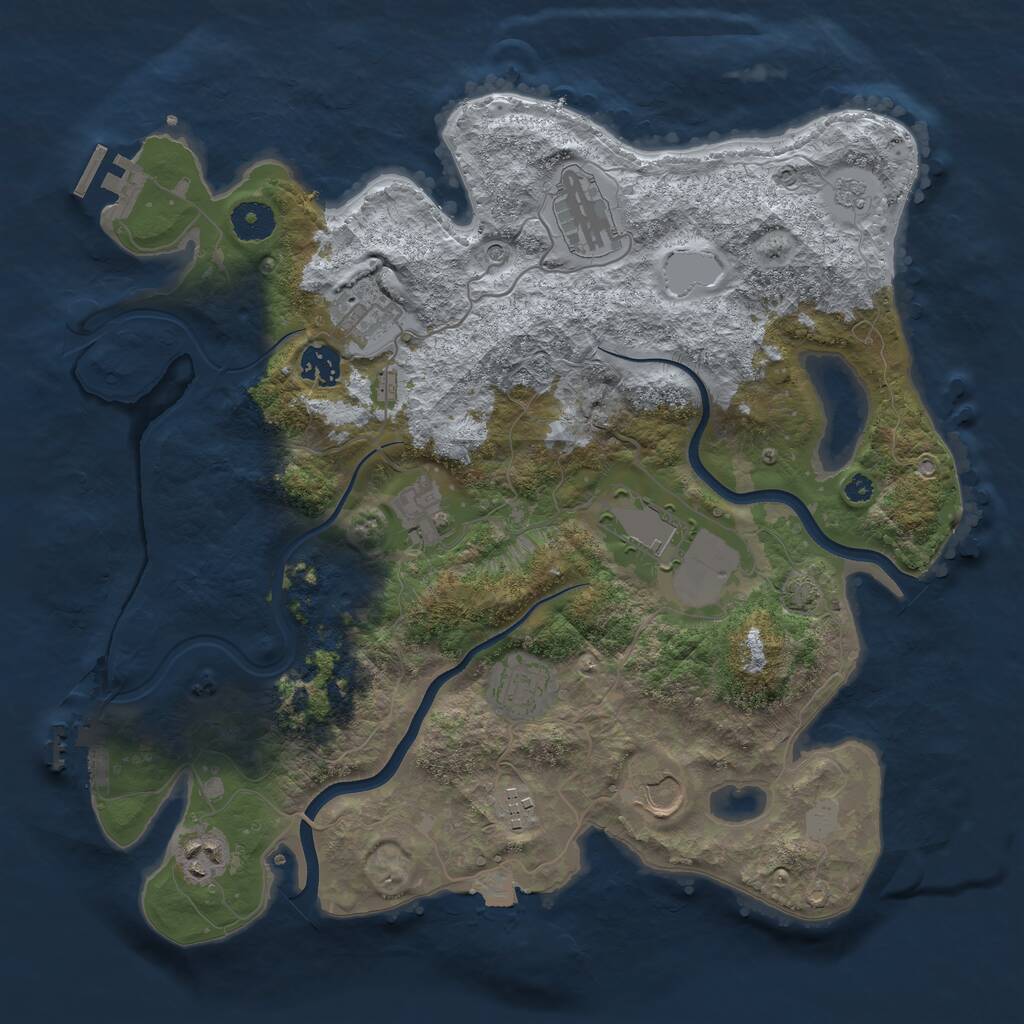 Rust Map: Procedural Map, Size: 3700, Seed: 1748095557, 15 Monuments