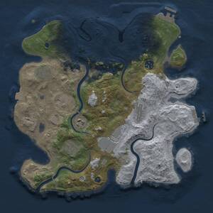 Thumbnail Rust Map: Procedural Map, Size: 3500, Seed: 2015, 14 Monuments