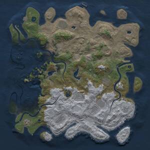 Thumbnail Rust Map: Procedural Map, Size: 4500, Seed: 2054468984, 17 Monuments