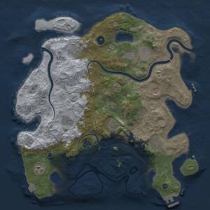 Thumbnail Rust Map: Procedural Map, Size: 3800, Seed: 2059067845, 15 Monuments